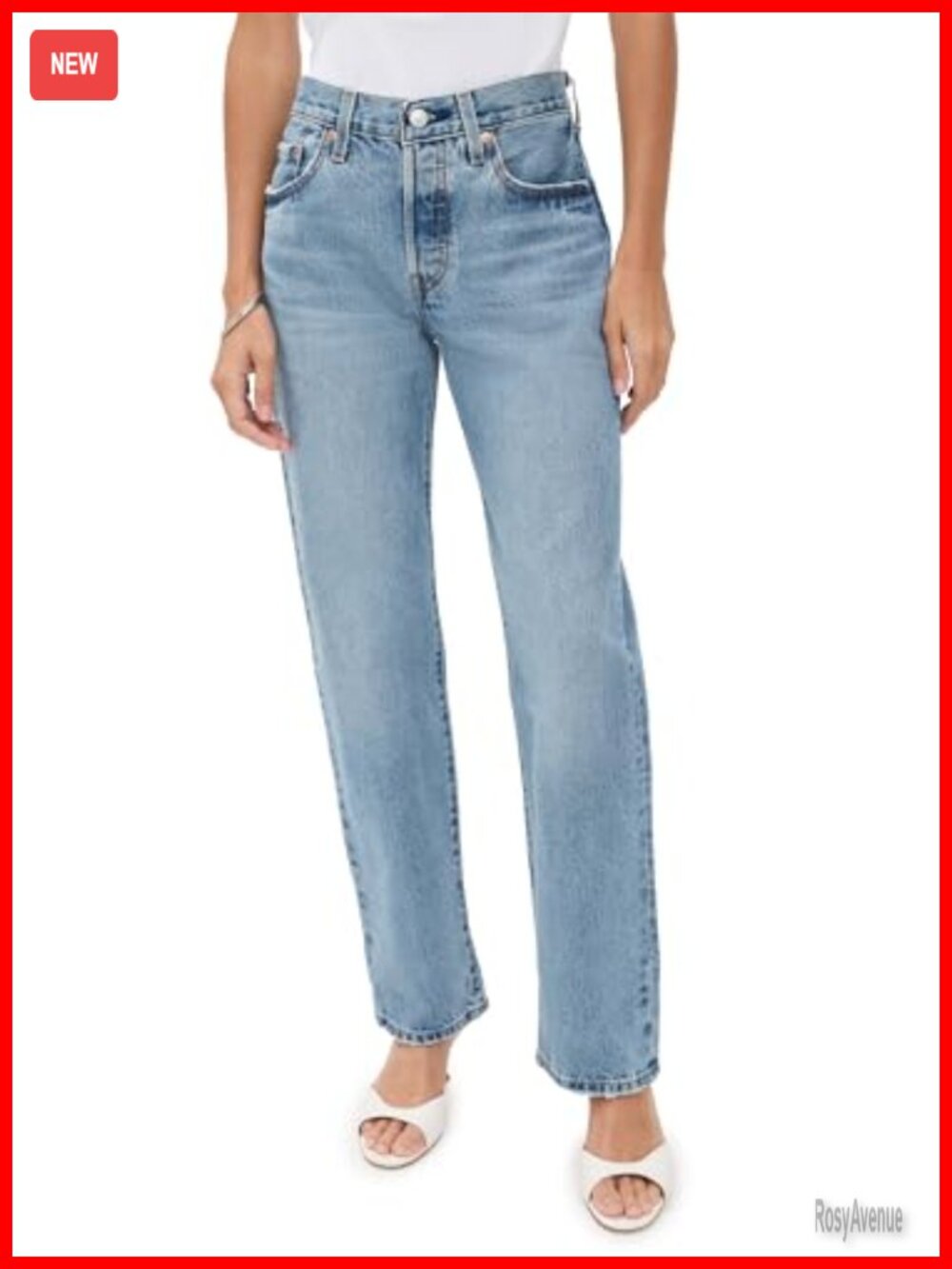 Mid-Rise Straight Leg Loose Fit Vintage 90s Jeans